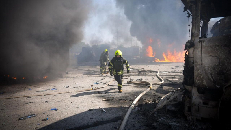 В Кривом Роге повреждено промышленное предприятие